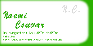 noemi csuvar business card